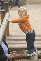 Toddler on frame